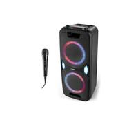 Enceinte Bluetooth portable - MEDION MD44468 - 2x22W RMS - Micro - Karaoke - Radio FM - Effets lumineux - Noir