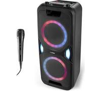Enceinte Bluetooth portable - MEDION MD44468 - 2x22W RMS - Micro - Karaoke - Radio FM - Effets lumineux - Noir
