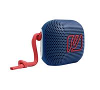Enceinte Bluetooth Portable Muse 5W avec Bass Boost ¿ Autonomie 5h, Couplage Stéréo A2DP, Fonction Mains Libres, Portée 10 m, IPX4 Résistante aux Éclaboussures, Dragonnes Incluses ¿ Bleu