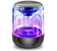 Enceinte Bluetooth portable noire Bluetooth 5.0 Effets lumineux 7 couleurs Stéréo TWS