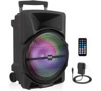 Pyle Enceinte Bluetooth Puissante- Haut Parleur Portable 1200 W sans Fil- Son stéréo DJ intérieur/extérieur,Bluetooth, USB, MP3, entrée AUX 3,5 mm, lumières de fête Clignotantes et Radio FM