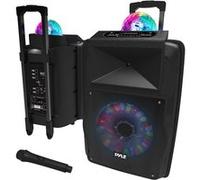 Enceinte Bluetooth Portable - Pyle - 700 W - lumières LED multicolores - avec roues - Noir Noir