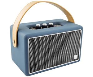Enceinte Bluetooth Portable Retro 2 Voies Bleu Konex K-Two Blue - 50W RMS - Design en Cuir Synthétique Bleu - Autonomie de 20h - Entrée AUX - USB.- Élégance et Performance Audio.