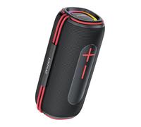 Enceinte Bluetooth Portable RGB Lumières Colorées Son Puissant Étanche IPX5 Noir + Rouge YONIS