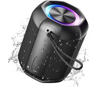 Enceinte Bluetooth Portable Sans Fil, Haut Parleur Puissant Lumineuse Avec Bass, Double Appairage Stéréo, Ipx6 Étanche, Autonomie 18H, Pour Randonnées/Fêtes/Voyage/Extérieur/Party