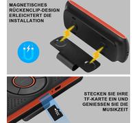Enceinte Bluetooth pour voiture, compatible avec téléphones portables, avec clip pare-soleil, appels mains libres, Siri et Google.