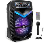 Enceinte Bluetooth Pyle 600 W Portable avec Roues, Subwoofer et Fonction d'Enregistrement