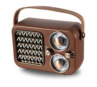 Enceinte Bluetooth Rétro Multifonctionnelle Design Bois Signal Stable 1200mAh YONIS