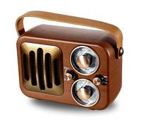 Enceinte Bluetooth Rétro Multifonctionnelle Design Bois Signal Stable 1200mAh YONIS