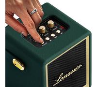 Enceinte Bluetooth,Retro Portatif Haut-Parleur,Bt5.3,40W Avec Batterie De 5000Mah,Plus De 10 Heures De Lecture,Sans Fil En Bois Enceinte Avec Poignée Pour Campagne Intérieure Et Extérieure (Vert)
