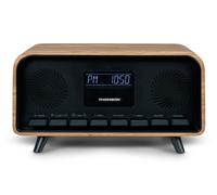 Enceinte Bluetooth rétro Thomson RT850BT - Radio-réveil - Puissance musicale 30 W - Couleur bois/n