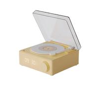 Enceinte Bluetooth Rétro Vinyle Réveil Design Son Stéréo Autonomie 12h Blanc YONIS