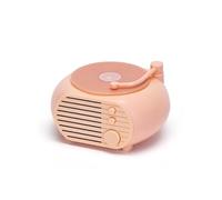 Enceinte Bluetooth Rétro Vinyle Sans Fil Son Surround Puissant Vert Rose