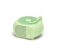 Enceinte Bluetooth Rétro Vinyle Sans Fil Son Surround Puissant Vert Vert