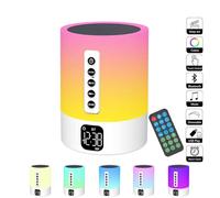 Enceinte Bluetooth Reveil Veilleuse, Lampe de Chevet Tactile avec Machine à Bruit Blanc, Haut-Parleur Bluetooth Veilleuse Enfant Réveil Lumineux Idee Cadeau Ado Fille,Enfant, Femme, Anniversaire, Noel