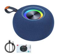 Enceinte Bluetooth ronde bleue 135 x 135 x 75 cm, enceinte portable d'extérieur, mini carte maison, caisson de basses po