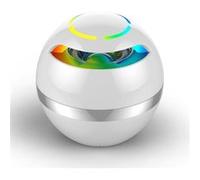 Enceinte Bluetooth Ronde Lumineuse Avec Micro Intégré Et Batterie Longue Durée Blanc