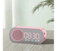 Enceinte Bluetooth sans fil 11,6 cm x 5,1 yard x 3,3 cm, haut-parleur caisson de basses multifonctionnel à volume élevé, mini réveil intelligent avec assistant IA Taille UniqueABS