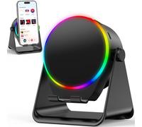 Enceinte Bluetooth sans fil à induction, design 4 en 1 avec RVB, base antidérapante pour téléphones de 4 à 13 pouces, Bluetooth 5.3, jeu instantané, cadeau technique parfait (noir)