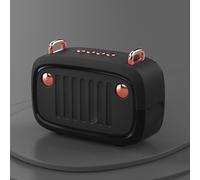 Enceinte Bluetooth sans fil ; mini-enceinte portable d'extérieur avec carte d'extension (noire)