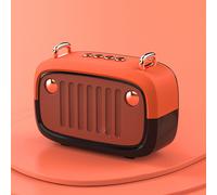 Enceinte Bluetooth sans fil ; mini-enceinte portable d'extérieur avec carte d'extension (orange)