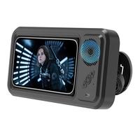 Enceinte Bluetooth sans fil pour salle de bain, support de téléphone de douche, étanche, rotation à 360°, coque de téléphone pour douche, miroir mural, compatible avec iPhone, Galaxy (noir)