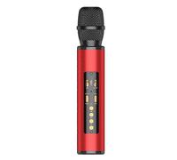 Enceinte Bluetooth sans fil TWS avec microphone et haut-parleur pour enfants, idéale pour les fêtes à domicile et le chant, rouge