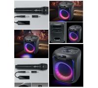 Enceinte Bluetooth SONO portable sans fil Stéréo KARAOKE TYPE JBL Effets LED TWS 150W USB PARTY BOX- Micro sans fil et Micro filaire