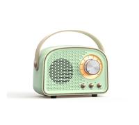 Enceinte Bluetooth Vintage Autonomie 8h Support TF USB Radio FM Vert Clair YONIS