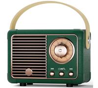 Enceinte Bluetooth Vintage Enceinte Connectée Cadeau Homme,Ado,Garçon | Cadeau d'Anniversaire Rétro Enceinte Portable Bluetooth pour Déco Intérieur, Deco Chambre Cuisine Salon Boutique (Vert)