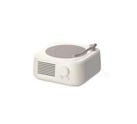 Enceinte Bluetooth Vintage Son Surround 360° Connexion Stable Haut Fidélité Blanc