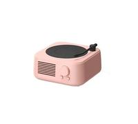 Enceinte Bluetooth Vintage Son Surround 360° Connexion Stable Haut Fidélité Rose