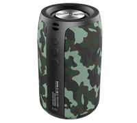 Enceinte Bluetooth VivioSonic à double appairage, motif camouflage pluie, patins antidérapants et base en caoutchouc écologique pour une