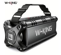 Enceinte Bluetooth W-KING D8, 50W RMS, étanche IPX6, enceintes puissantes sans fil Bluetooth, grande enceinte portable d'extérieur noir