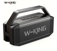 Enceinte Bluetooth W-KING D9-1 100W de puissance maximale, 60W RMS, basses profondes, enceinte Bluetooth portable étanche IPX6, enceintes Bluetooth sans fil avec caisson de basses Black
