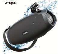 Enceinte Bluetooth W-KING X10, 120W max, enceinte portable puissante, boombox Bluetooth sans fil, 70W, étanche IPX6, grande enceinte pour fêtes en extérieur, triple radiateur passif/subwoofers*2 - noi