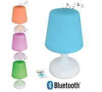 Lexibook, Decotech, Lampe de Bureau LED avec Enceinte Bluetooth, port audio jack, alimentation secteur, blanc/jaune, BTL030