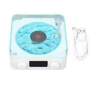 Enceinte Bluetooth Waves, Tourne-Disque Portable Vintage avec Effets sonores de Bruit Blanc, éclairage ambiant réglable, Son Surround 360° pour la détente au Bureau et à la