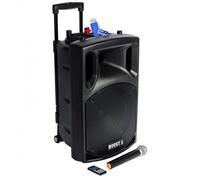 Enceinte BOOST150VHF-BT Portable Autonome - 800W -1 5/38CM AVEC USB BLUETOOTH, 1 MICRO VHF+clé usb 32gigas