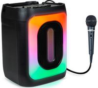 Enceinte BT lumineuse 30W+Microphone Filaire Noir