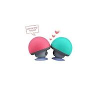 Enceinte champignon bluetooth pour "oppo find x3 lite" smartphone ventouse haut-parleur micro mini (rose)