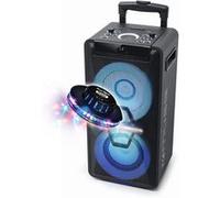 Enceinte - Muse M-1920DJ - avec Batterie, 300 W, CD, Bluetooth et Effets Lumineux (USB, AUX, Télécommande) + Lumière OVNI