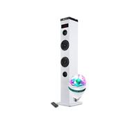 Enceinte colonne Tour de Son Bluetooth 50W NGS SKYCHARM avec Télécommande Entrée Optique USB Radio FM et AUX in AMPOULE LED