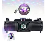 Enceinte connectée Hifi Party Light & Sound Pack - Enceinte Compacte Bluetooth LEDS USB SD FM PARTY-FALCON - Boule Disco LEDS Rotative - Jeu Lumière Astro RGB Rotatif Musique Fête Bar
