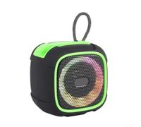 Enceinte compacte sans fil pour mini lecteur avec RVB pour effets d'éclairage, basses puissantes, entrée auxiliaire pour la maison, le sport, la plage, la cour, le pique-nique, les voyages, 11 x 8,8