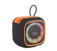 Enceinte compacte sans fil pour mini lecteur avec RVB pour effets d'éclairage, basses puissantes, entrée auxiliaire pour la maison, le sport, la plage, la cour, le pique-nique, les voyages, 11 x 8,8