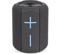 Prixton Enceinte connectée Portable Beat Box avec Connexion sans Fil Bluetooth 5.3 True Wireless, Fonction Mains Libres, Lumière LED Multicolore, Résistante aux Éclaboussures, 6 Watt, Couleur Gris