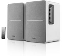 Edifier R1280T Blanc- Enceintes Studio et Bibliothèque Actives 42W, Télécommande IR, 2 Entrées RCA, Ampli Intégré, Pour PC, Portable, Mac, Téléphone et Hi-Fi