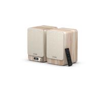 Enceintes Hi-Fi connectées PURE Classic Active Bluetooth 5.3 paire stéréo 2 x 40 W HDMI ARC DAB+ FM bois blanc
