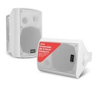 Pyle Enceinte d’Extérieur Bluetooth, Enceinte Mural étanche 240 W, Paire de Haut Parleur Imperméables, Active + Passive,Résistant à l'eau, Son Stéréo, Utilisation dans la Piscine, Patio, l'Intérieur